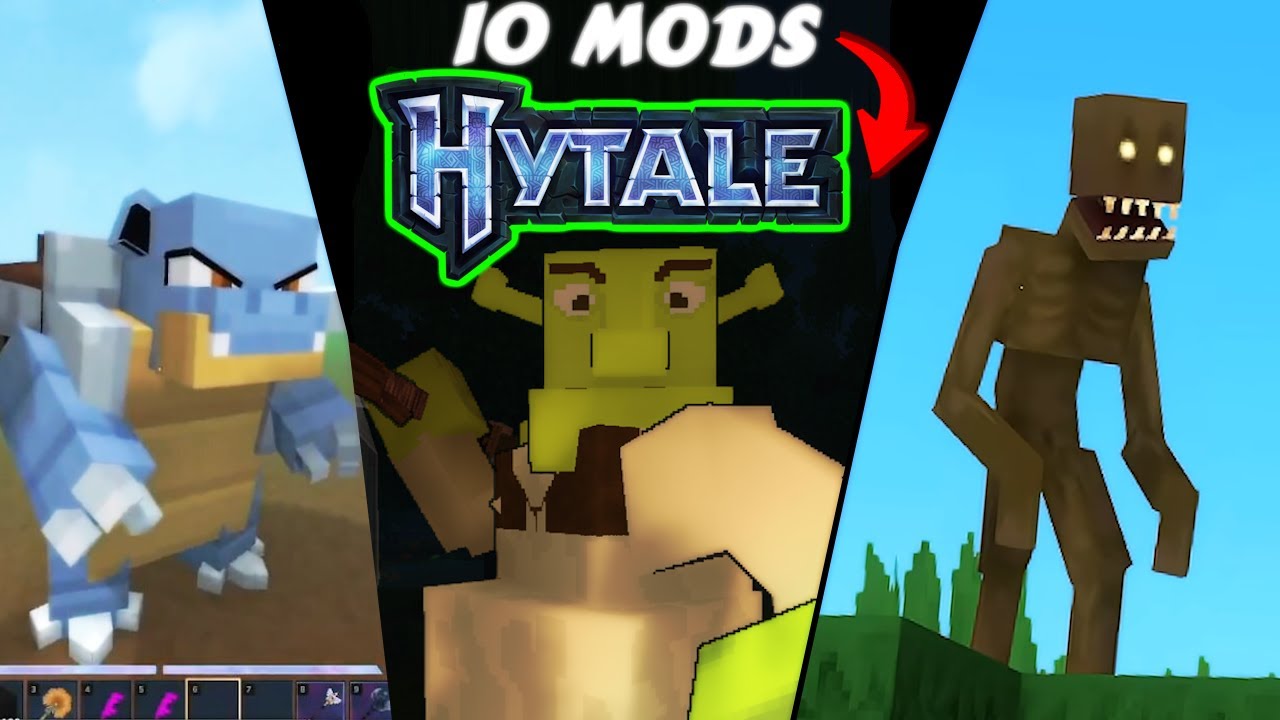 TOP 10 MELHORES MODS DO HYTALE!!