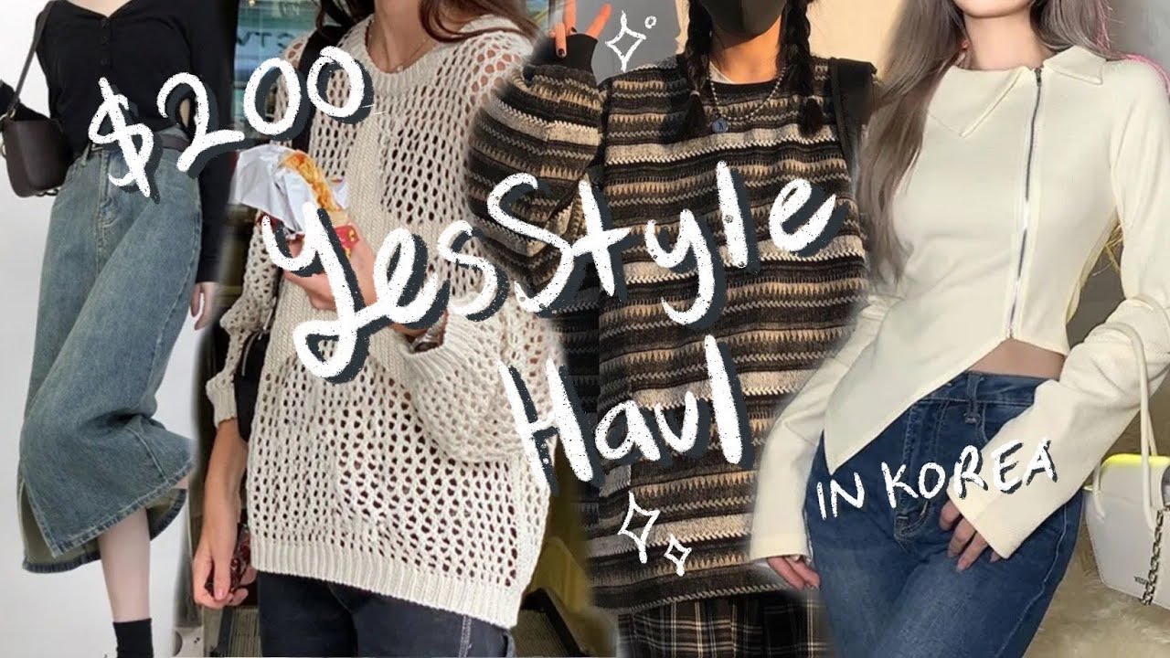 $200 YesStyle try on Haul in Korea ♡