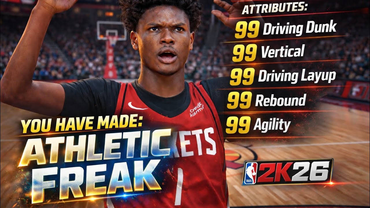 I TOOK MY 99 DRIVING DUNK AMEN THOMPSON BUILD TO THE REC ON NBA 2K26….. (ATHLETIC FREAK)