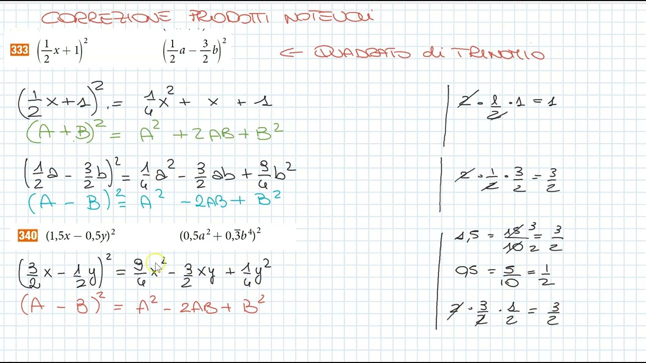 ES quadrato di binomio