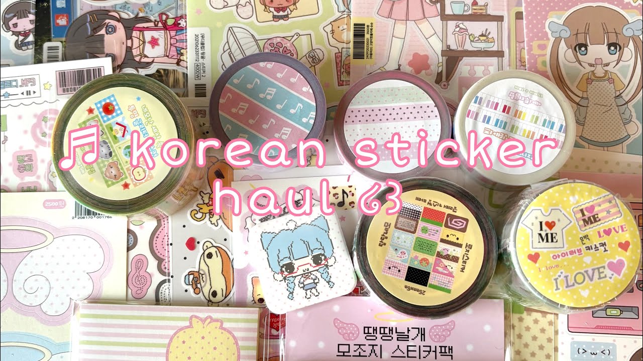 huge korean stationery haul | stickers, washi tape, paper, and more