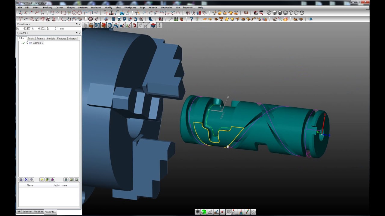hyperMILL 5X Shape Offset Roughing & Finishing