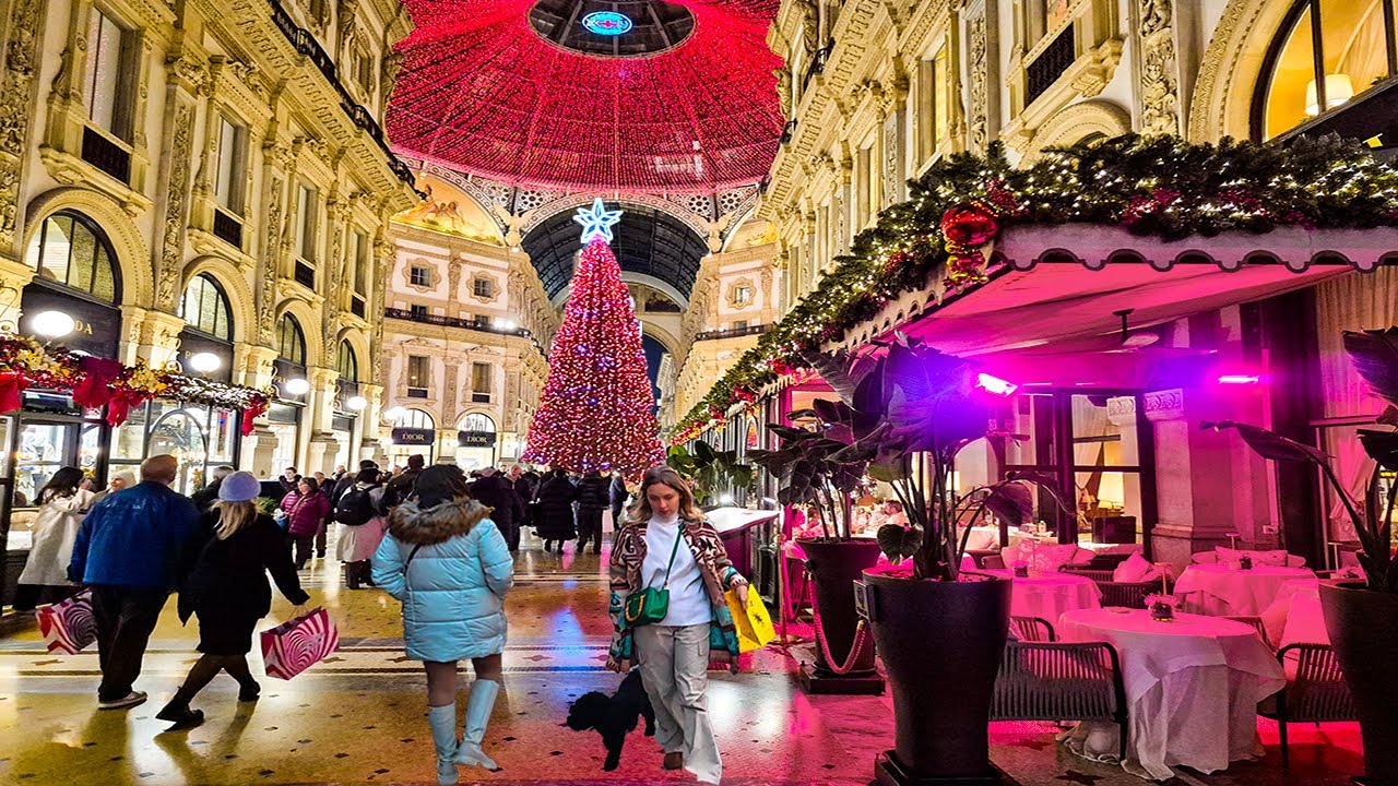 Milan Italy Christmas 2025 🎄 Magical Markets & Sparkling Lights | 4K 60FPS – December 6, 2025