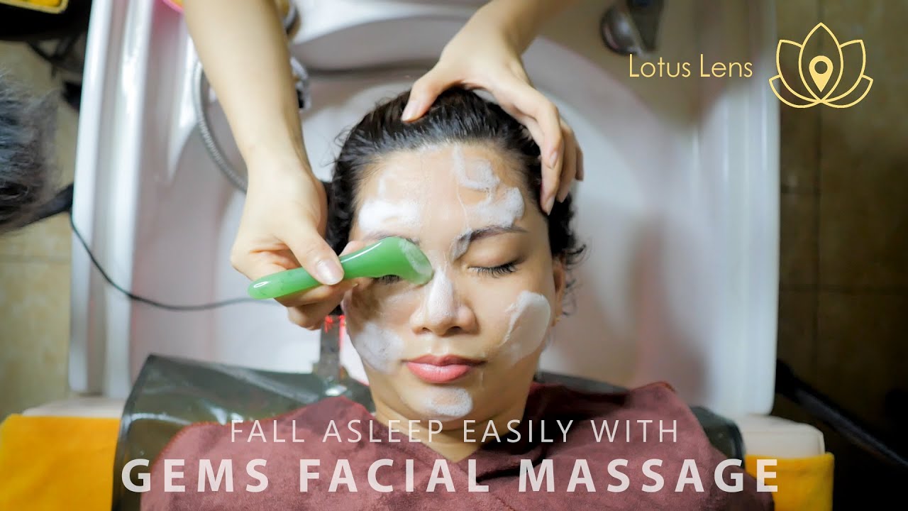 ASMR ORIENTAL Facial Massage with Gems Tool | Asmr For Sleep, Relaxation
