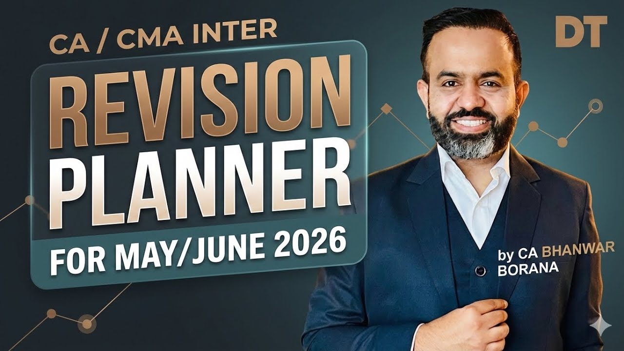 CA/CMA Inter Planner for MAY/JUNE/SEP 2026 Exams