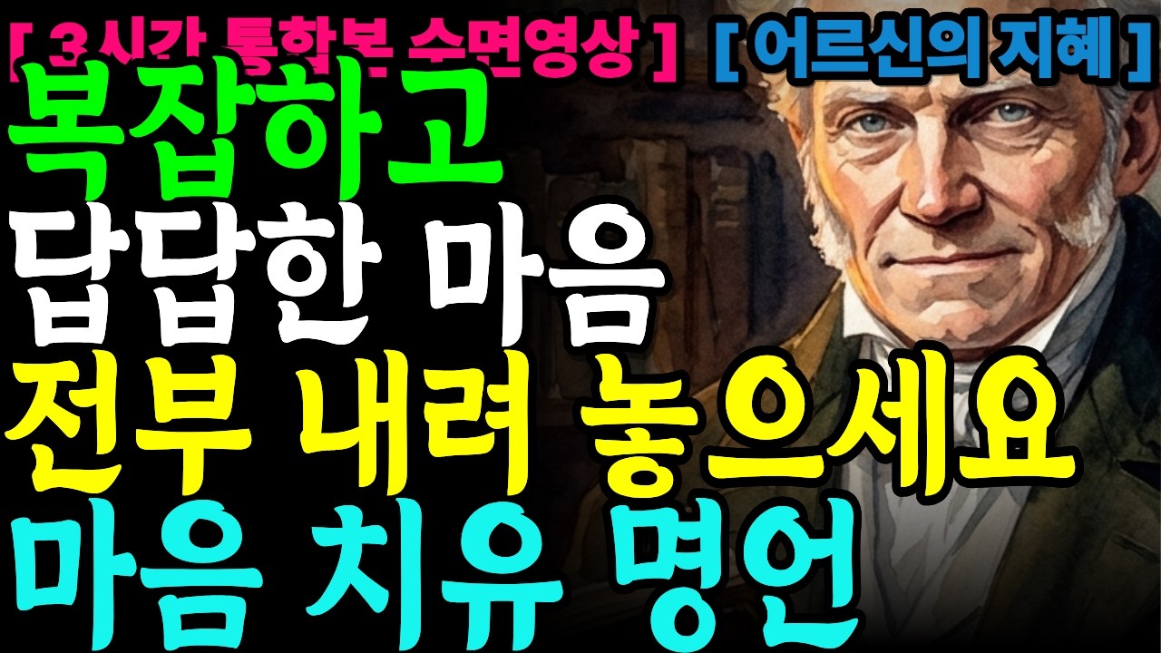 [쇼펜하우어] 😴 수면용🌙쇼펜하우어의 처방전 💊 억울하고 답답한 마음, 이 이야기 들으며 전부 내려놓으세요|철학명언 |시니어소통법 |인간관계