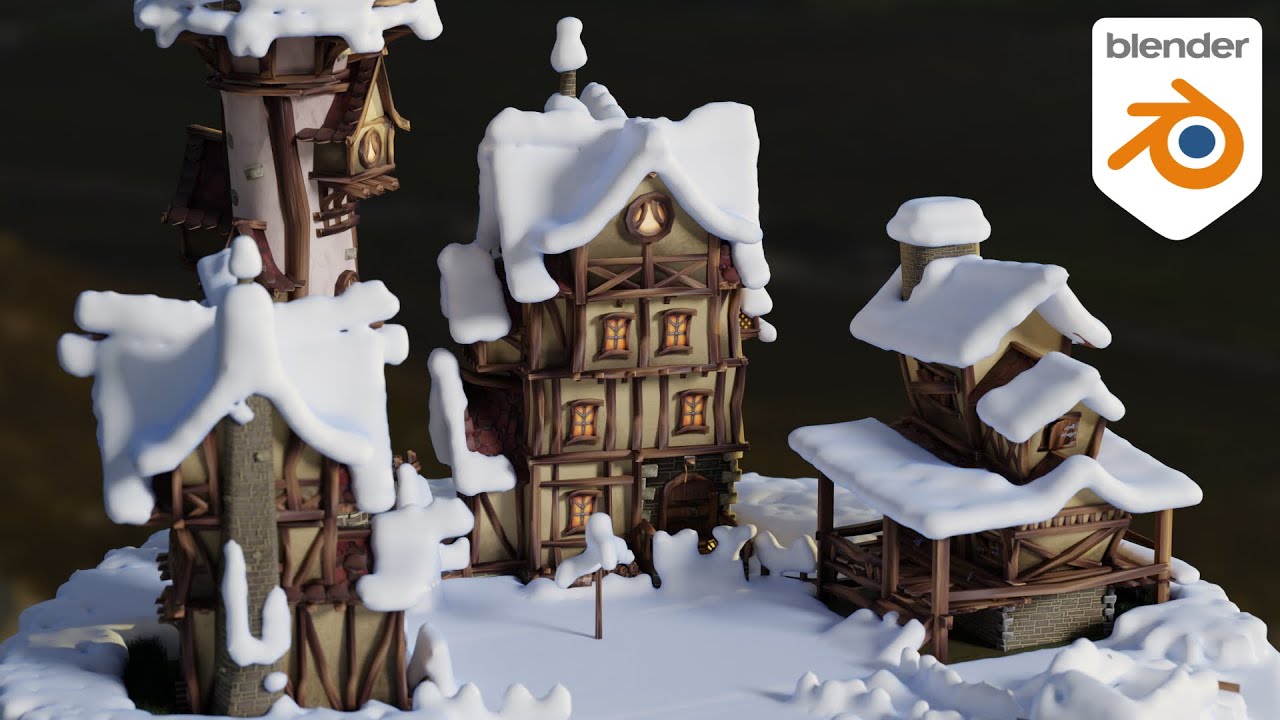 Snow with geometry nodes - Blender