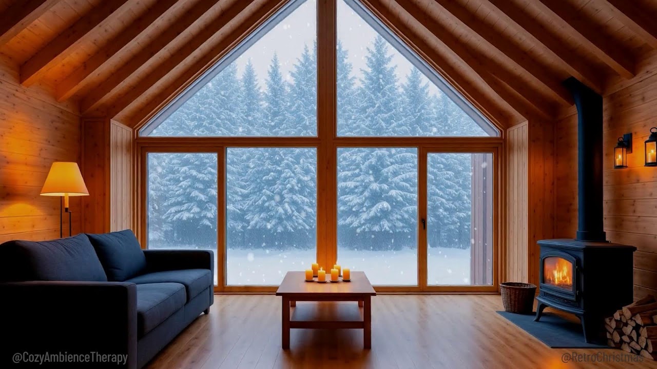 Cozy Winter Evening ❄️ Soft Jazz ❄️ Snow Falling