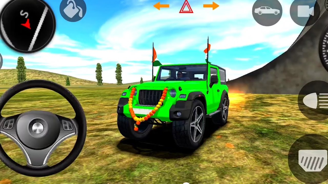 Modified Mahindra Thar😈Games:Indian Green Thar (Gadi Wala Games) Car Game - #100