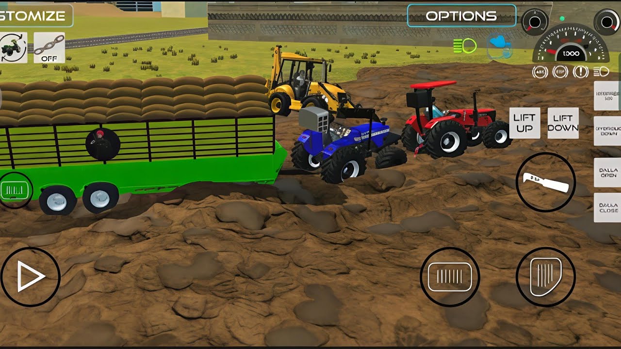 🚜3D Trector Simulator Game Gameplay || ट्रैक्टर ड्राइविंग गेम वीडियो 🚜