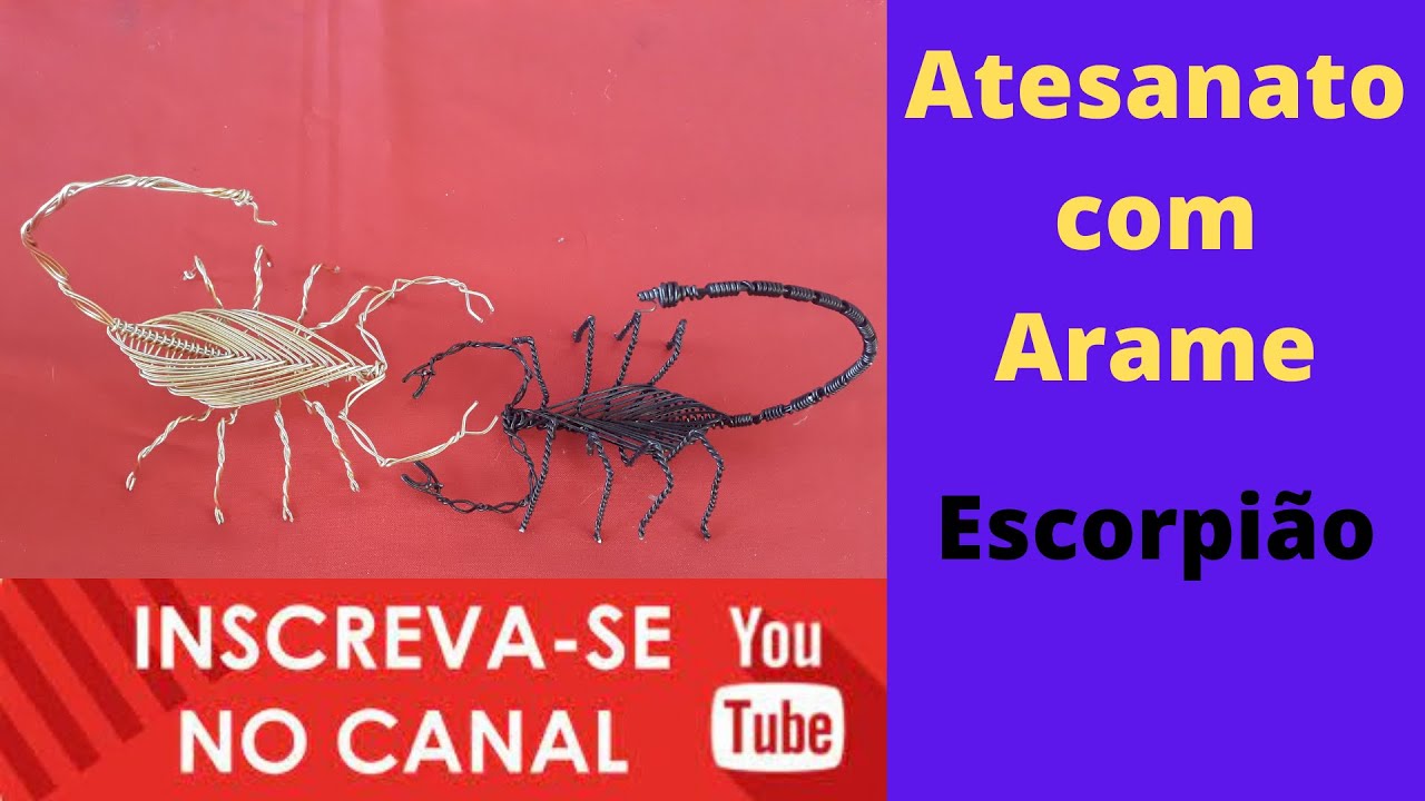 Artesanato com arame.(passo a passo como fazer ESCORPIÃO)