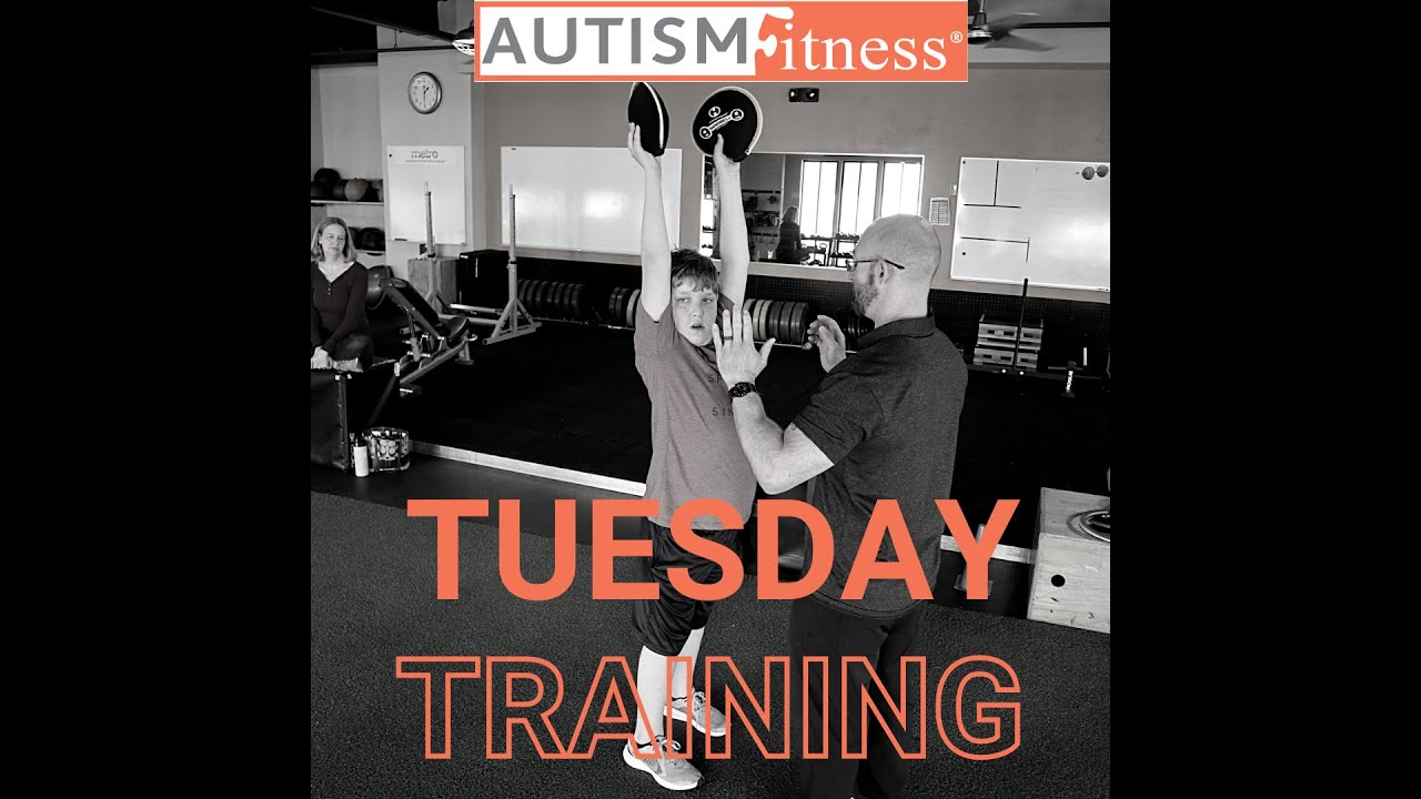 Autism Fitness Tuesday Training: Overhead Sandbell Presses for Upper Body Strength