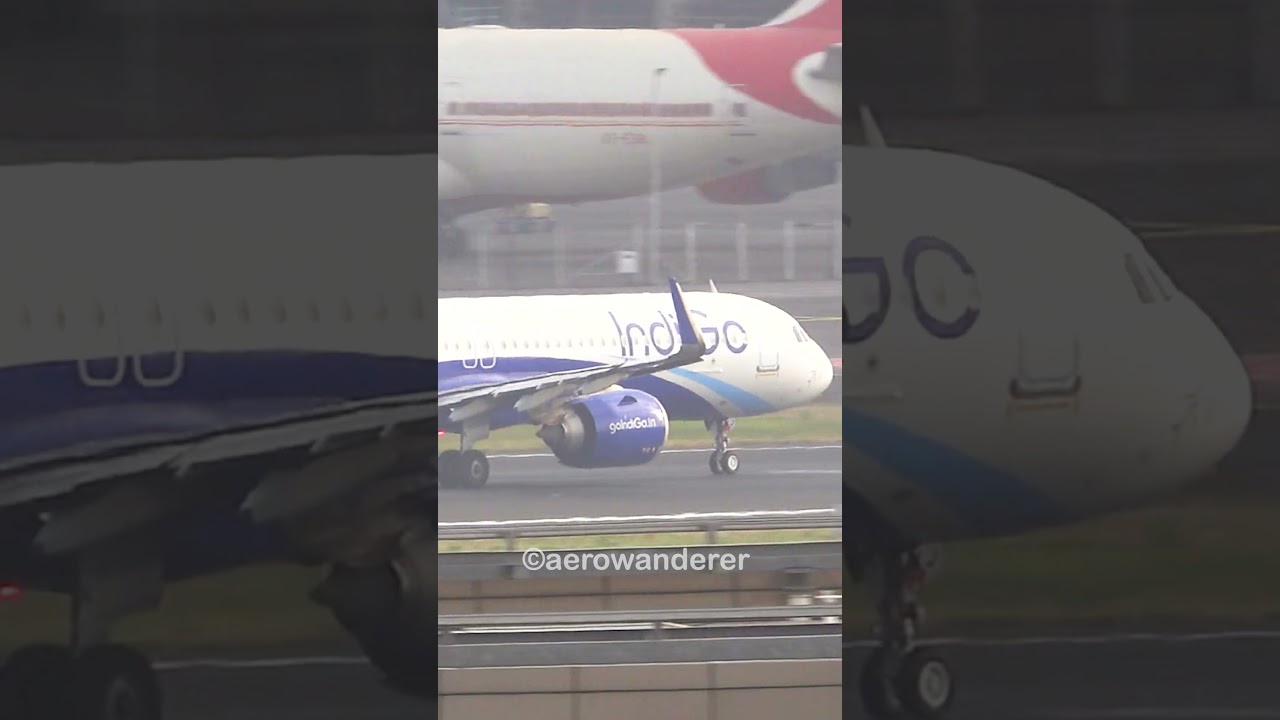 INDIGO A321NEO takeoff at Mumbai Airport #shorts #aviation #indigo #a321 #takeoff #plane #mumbai
