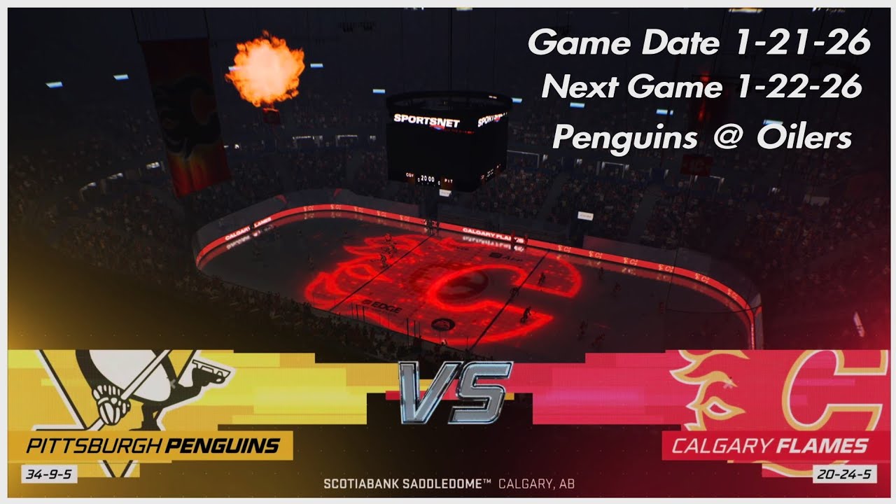 EA Sports | NHL 26 | PS5 | Pittsburgh Penguins VS Calgary Flames