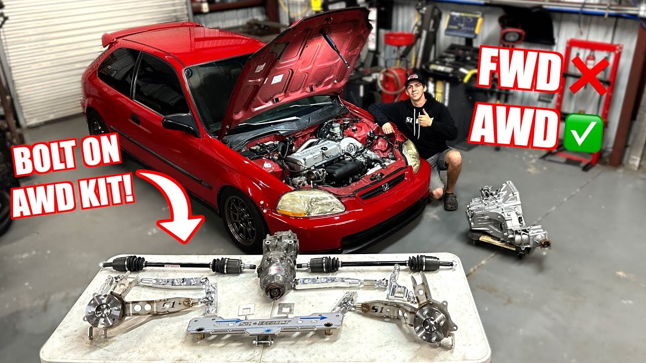 Converting My Turbo Civic To AWD Over The Weekend!