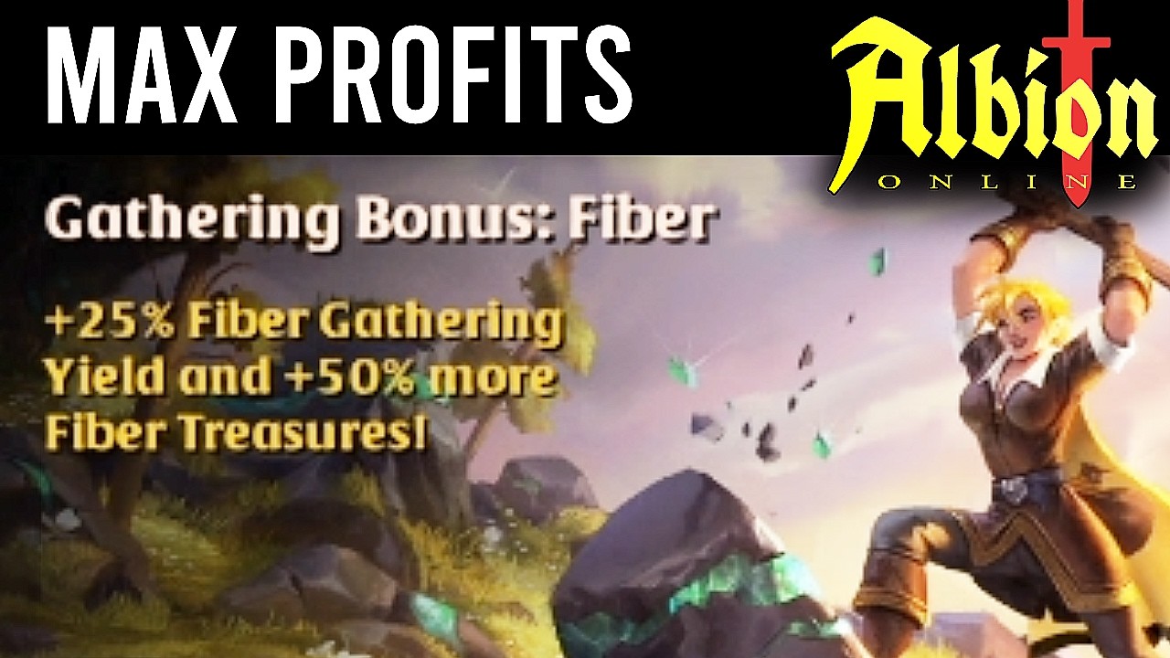 Albion Online - How to PROFIT on 25% Fiber Gathering Day, or ANY Gathering Bonus Day
