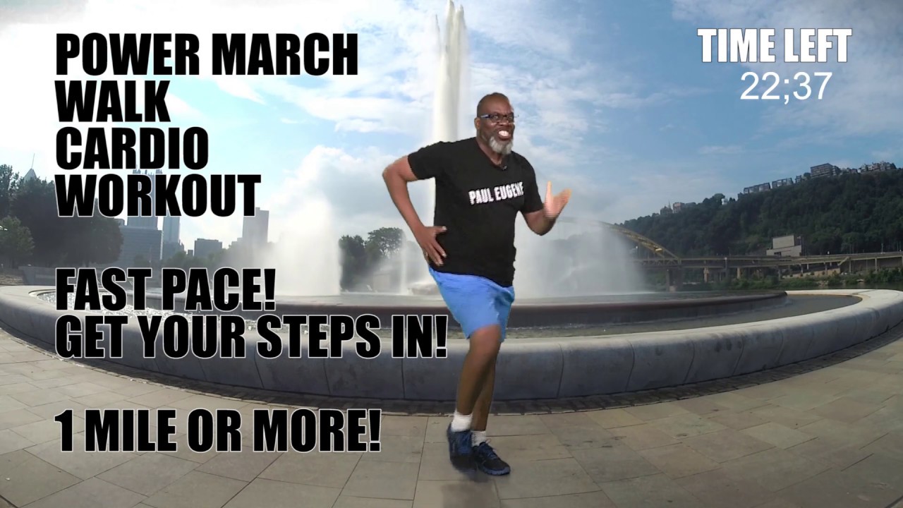 Fast Power Walking Marching Aerobics | High Energy BPM 160 | Get Your Steps In!