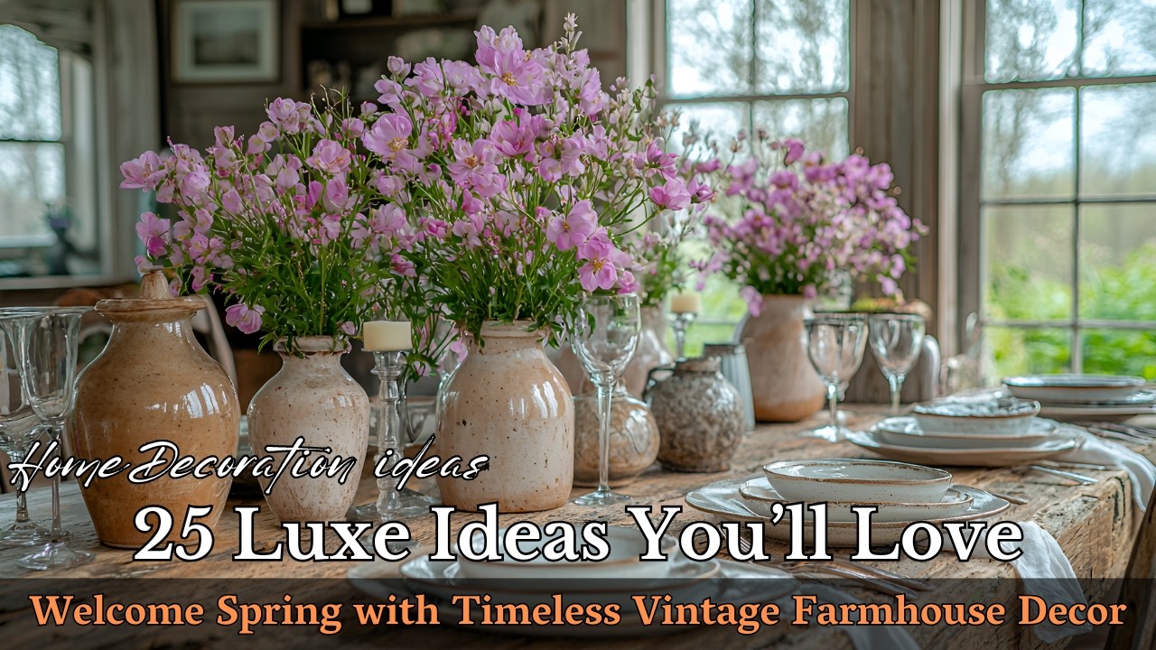 Elevate Your Home This Spring with 25 Stunning Vintage Farmhouse Decor Ideas