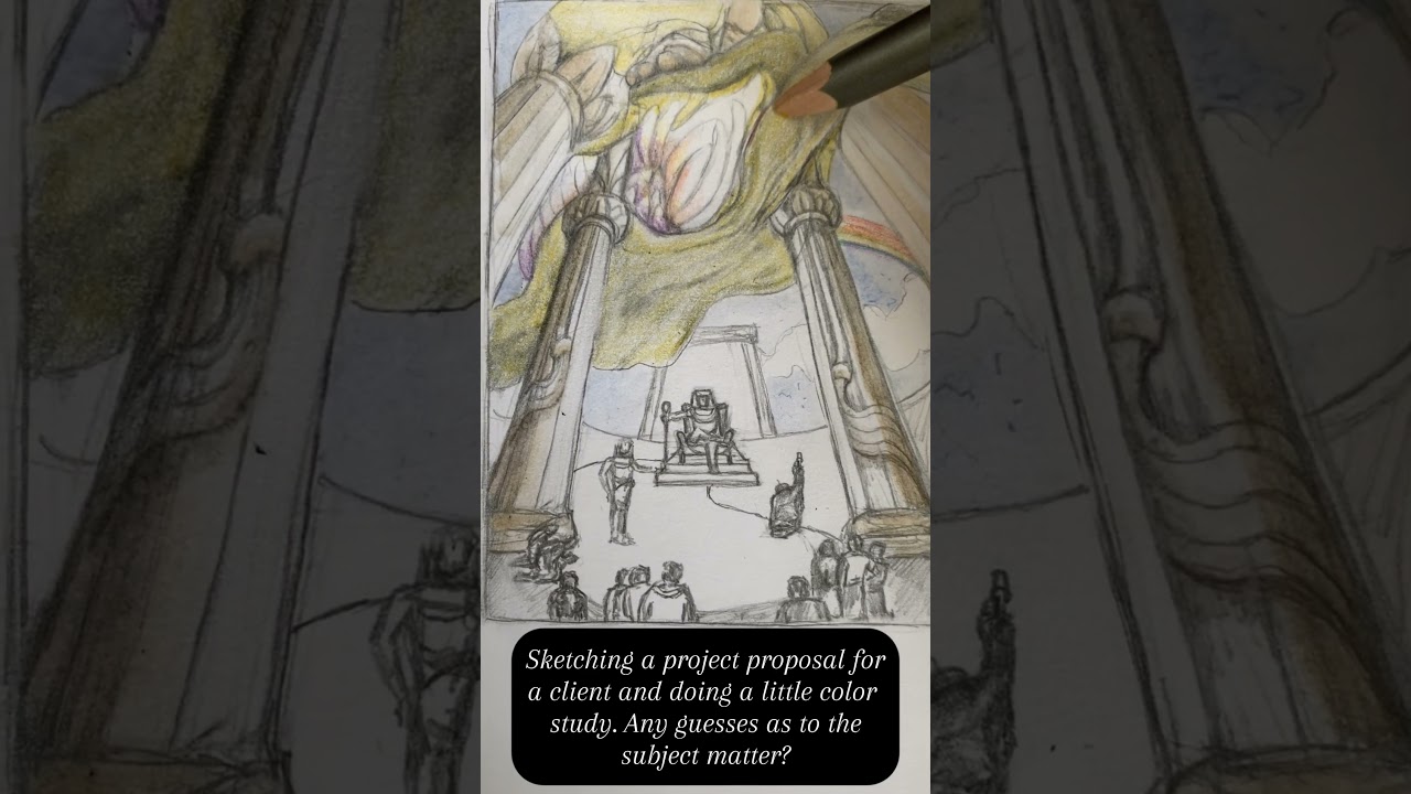 Sketching Proposal for a Fine Art Commission Painting #propheticart  #biblicalart #faithandart