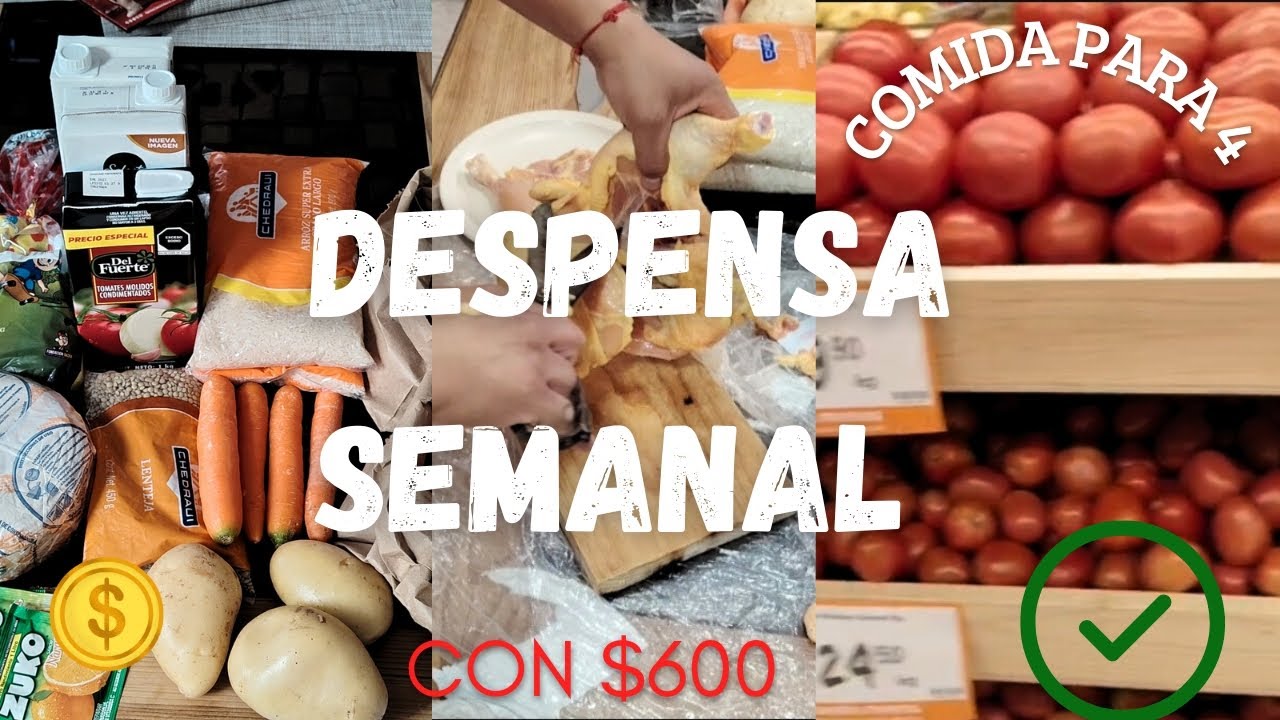 DESPENSA SEMANAL EN CHEDRAUI CON $600 // ORGANIZACIÓN DEL GASTO // MENÚ DEL DÍA 