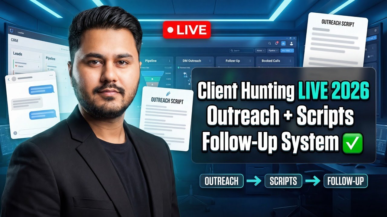 Client Hunting Masterclass (LIVE, 2026): Outreach, Scripts & Follow-Up System