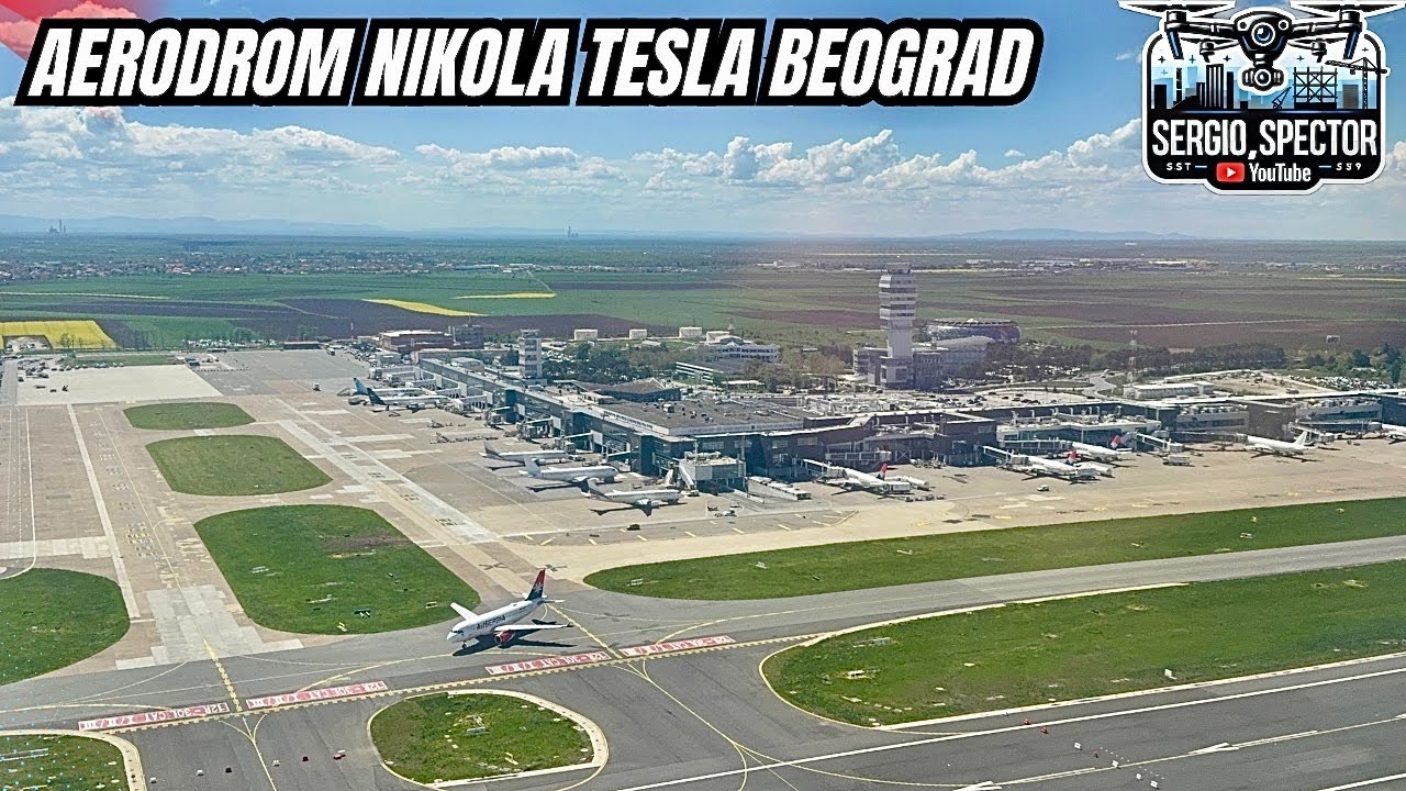 Aerodrom Nikola Tesla - počelo ozelenjavanje, radovi  i NOVI lokali, obilazak i Teslin Trg #beograd