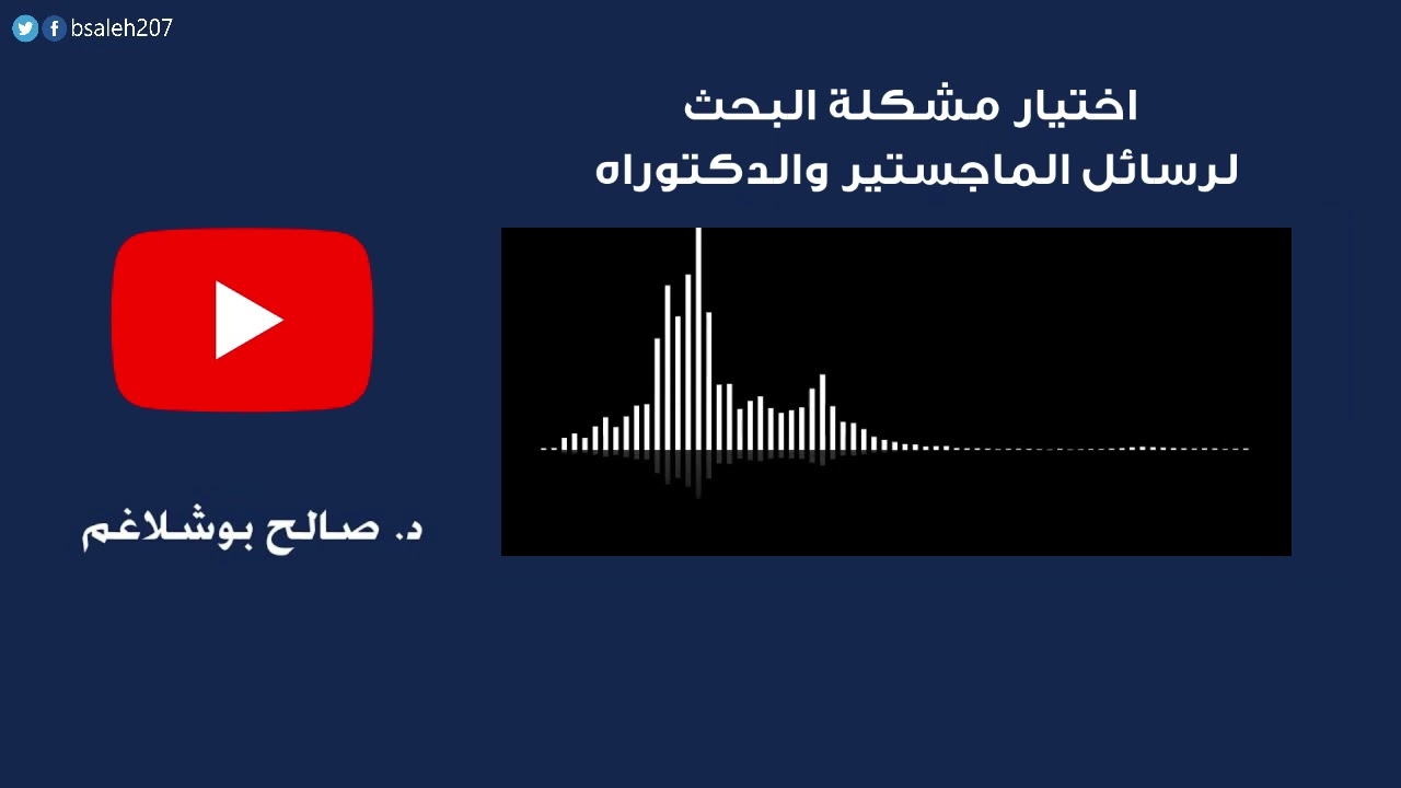 اختيار مشكلة البحث لرسائل الماجستير والدكتوراه