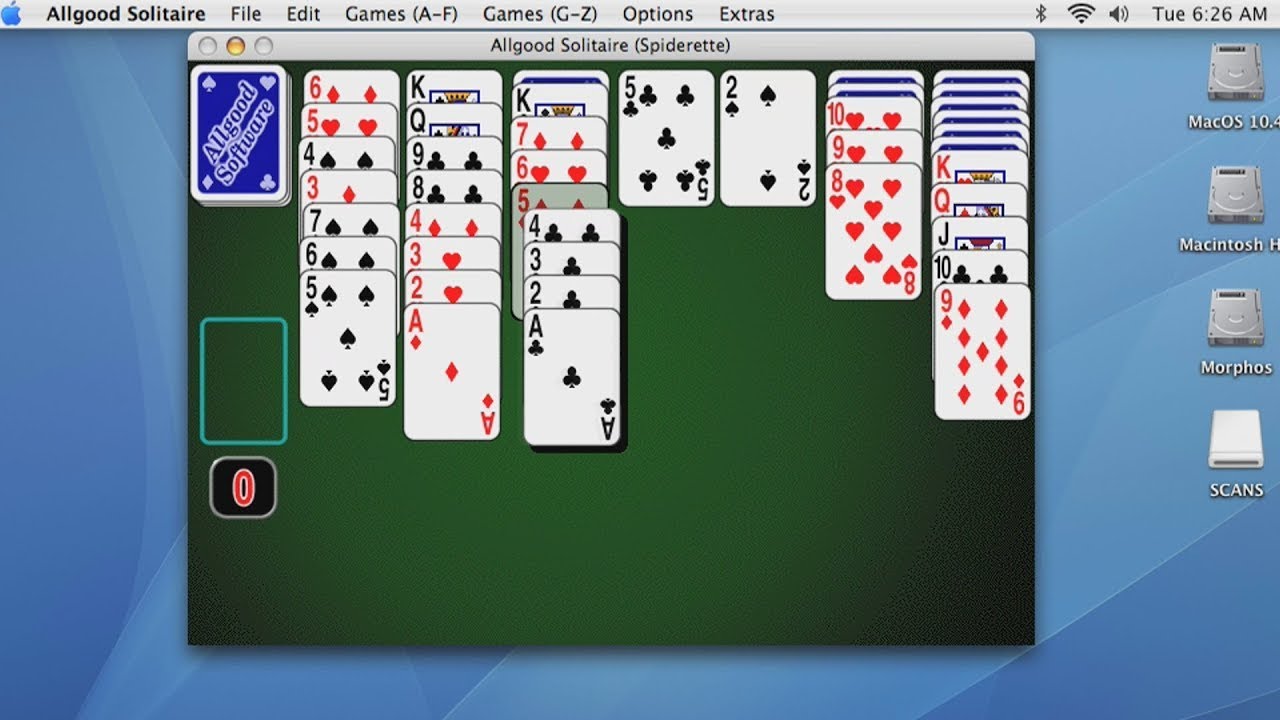 Apple Mac Longplay - Allgood Solitaire - Spiderette