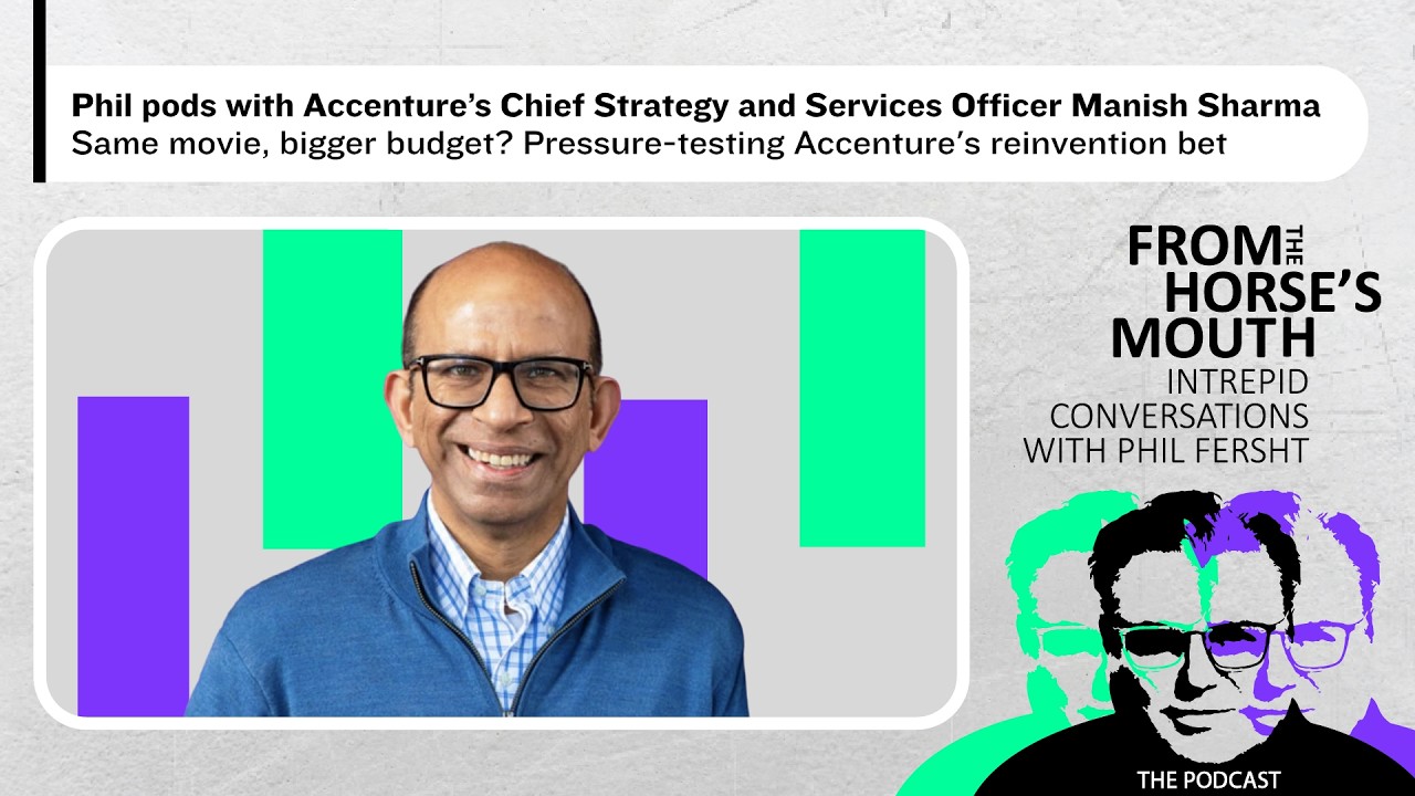 Phil pods with Accenture&rsquo;s Chief Strategy and Services Officer Manish Sharma