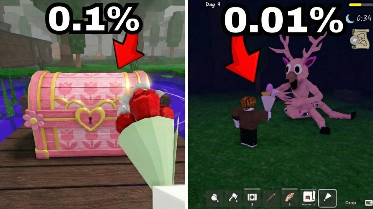 The New VALENTINES CHEST in 99 Nights in The Forest ROBLOX