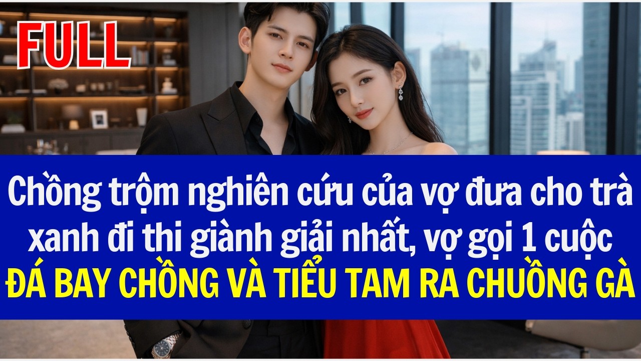 Chồng trộm nghiên cứu của vợ đưa cho trà xanh đi thi, VỢ ĐÁ BAY CHỒNG VÀ TIỂU TAM RA CHUỒNG GÀ