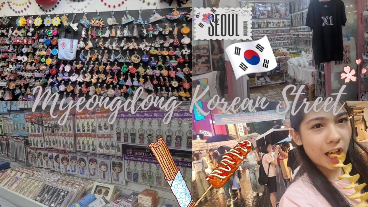 KOREAN FAMOUS STREET FOOD in Myeongdong,Seoul 🍣🍡 || @sujoonivlog ||
