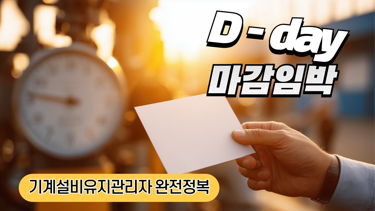 2026년 4월 마감! 기계설비유지관리자 완벽정리 | 월 30~60만원 부수입, 비상주 현실까지 총정리