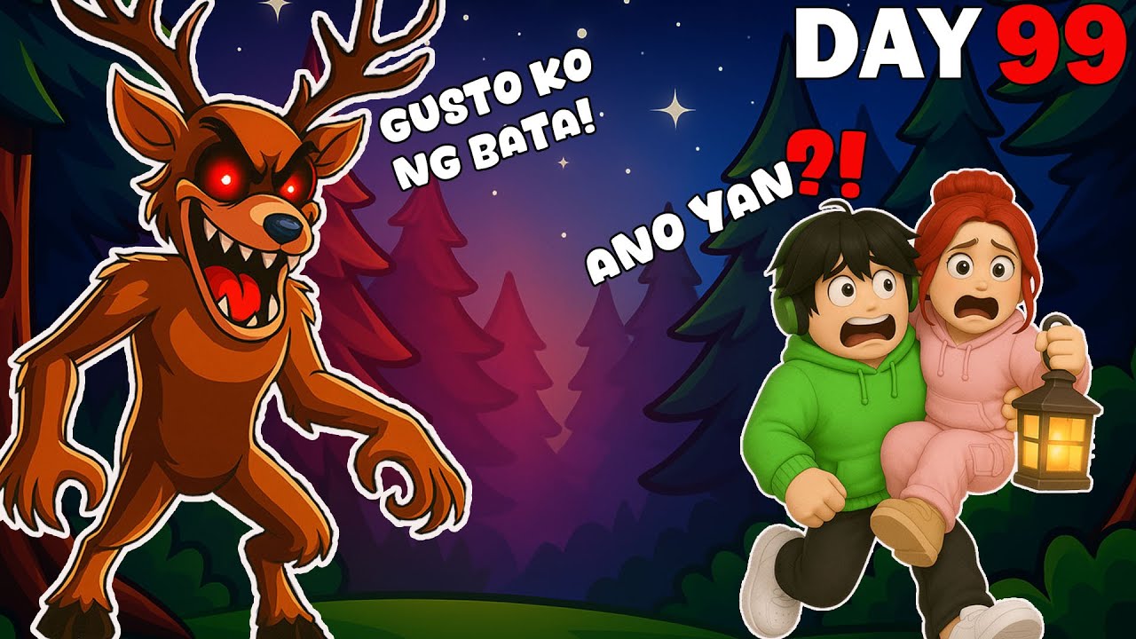 Surviving 99 Nights In The Forest | BAWAL MATAKOT | Roblox Tagalog