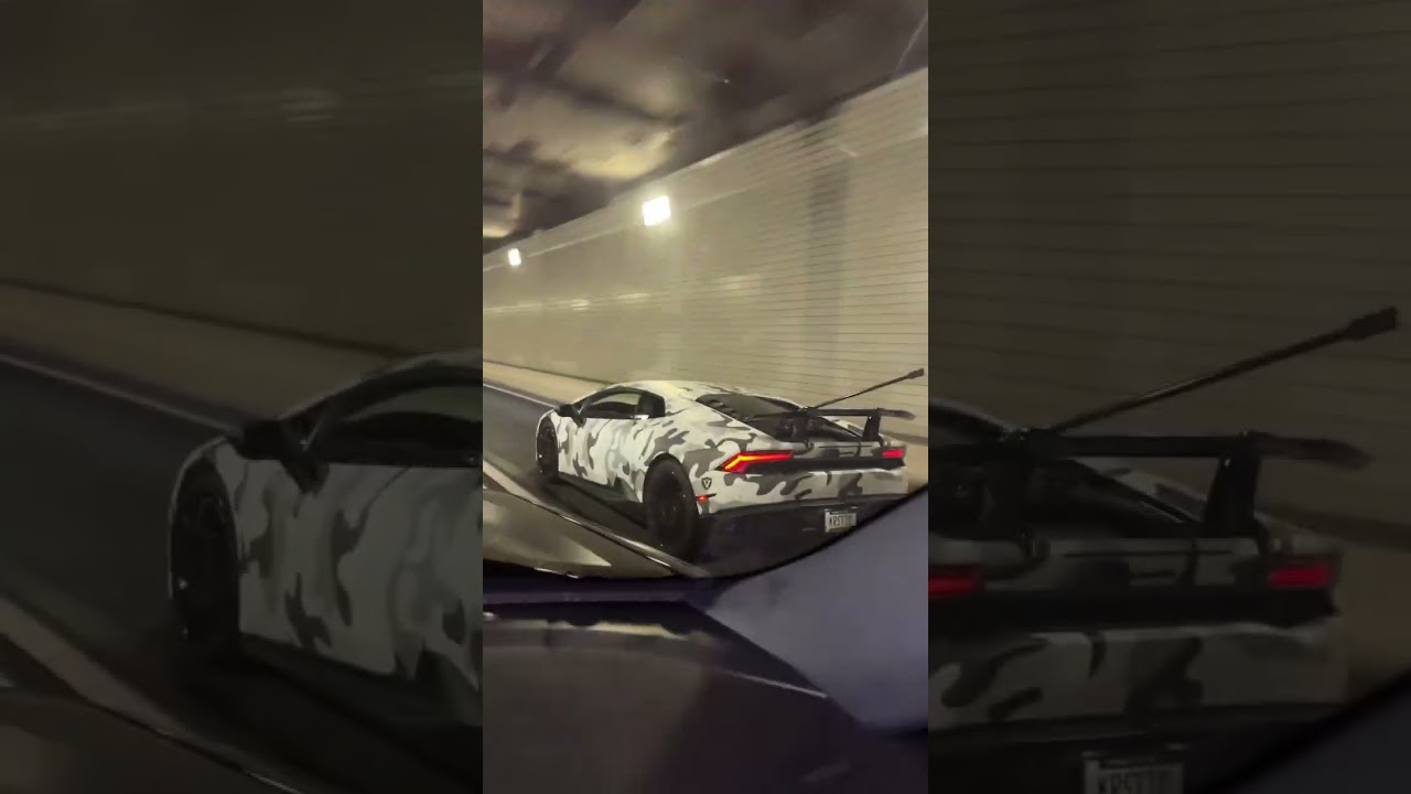 VALVETRONIC True F1 Exhaust in an empty tunnel&hellip;😳 #lamborghini #huracan #lp610 #v10