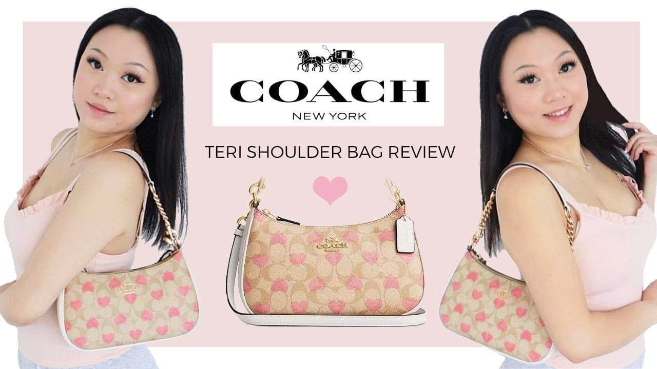 COACH Teri Shoulder Bag Review w/ Heart Print 💗 (Mod Shots, What Fits, etc)