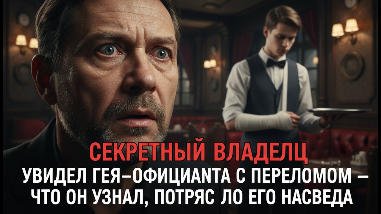 ТАЙНЫЙ ВЛАДЕЛЕЦ УВИДЕЛ ОФИЦИАНТА-ГЕЯ СО СЛОМАННОЙ РУКОЙ — ТО, ЧТО ОН УЗНАЛ, ПОТРЯСЛО ЕГО НАВСЕГДА