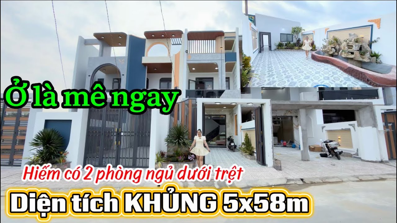 💥DIỆN TÍCH KHỦNG 5x58m hiếm có 2 phòng ngủ dưới trệt, tiểu cảnh đẹp mê ly đại gia đình ở chung 