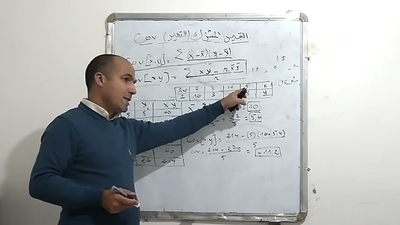 تحليل التباين المشترك (التغاير) covariance