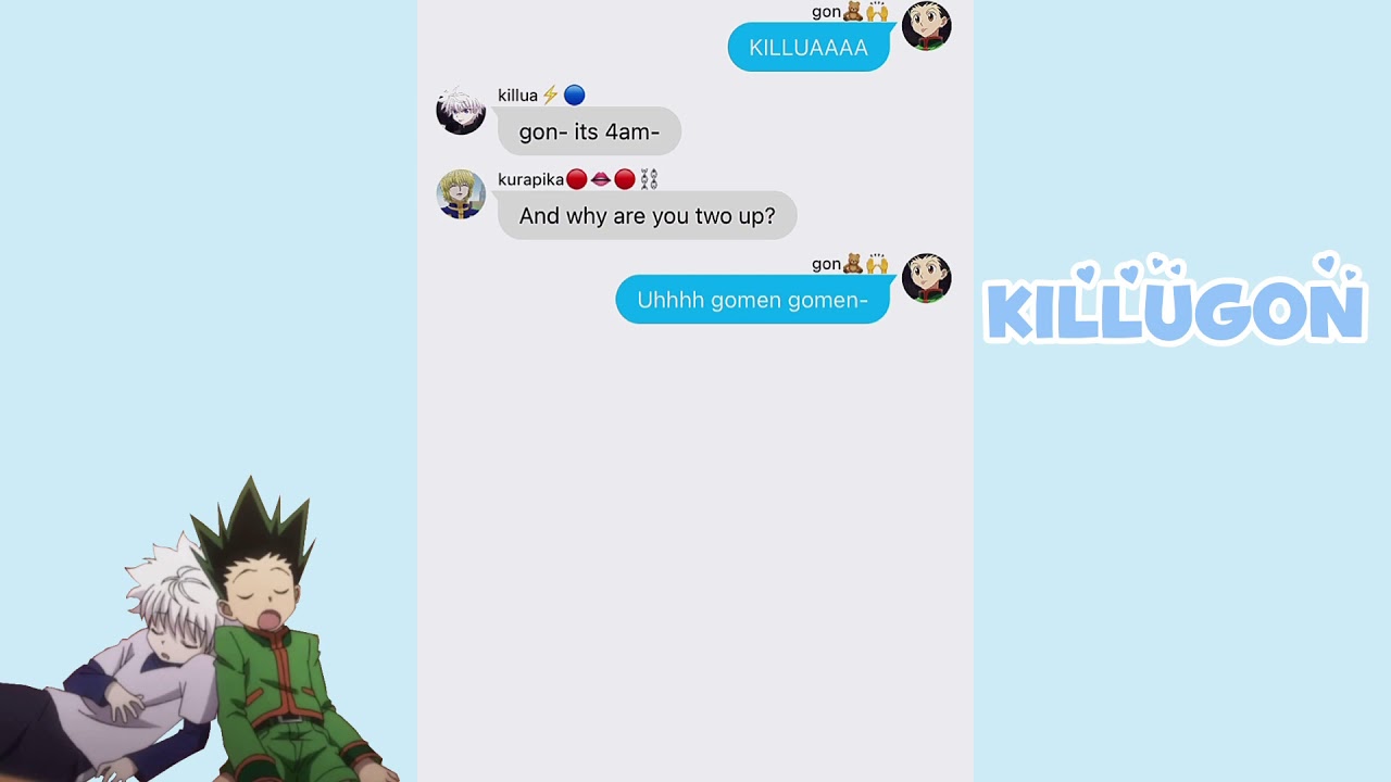 Gon likes Killua?! || HxH texts || tysm for 40 subscribers!