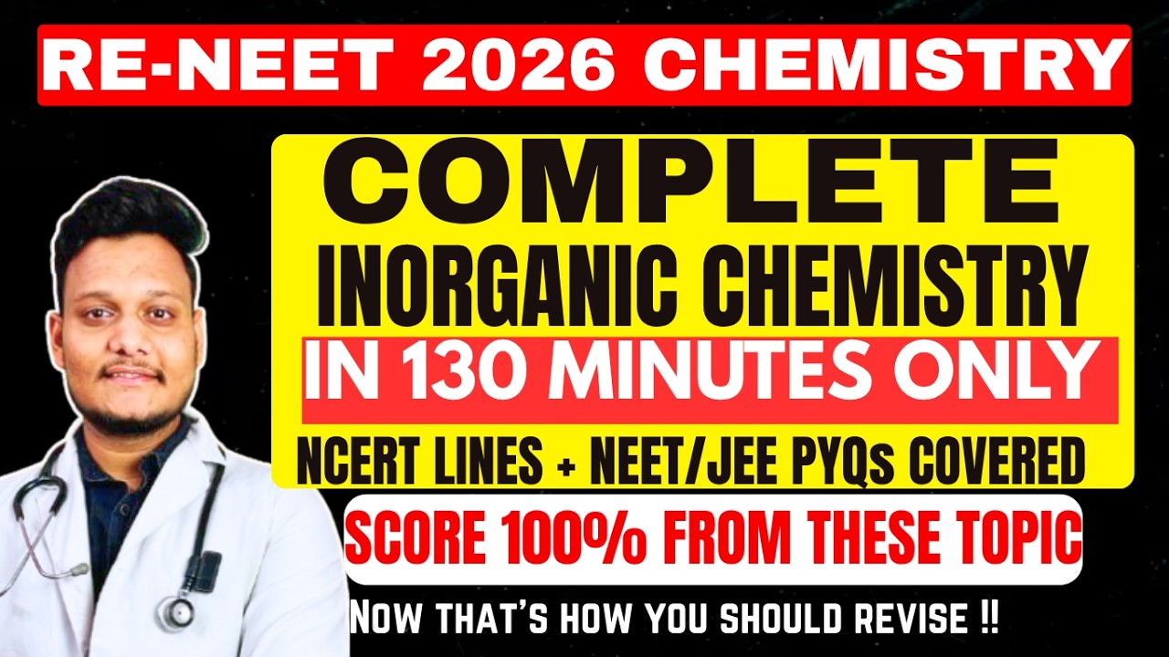 COMPLETE INORGANIC CHEMISTRY ONE SHOT in 2 HOUR 🔥 || All NCERT CONCEPT, TRICKS PYQs Covered || NEET