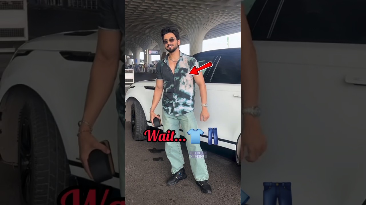 Mr. Faisu spotted at airport outfit price #mrfaisu #youtuber #the50 #fashion #viral #shorts