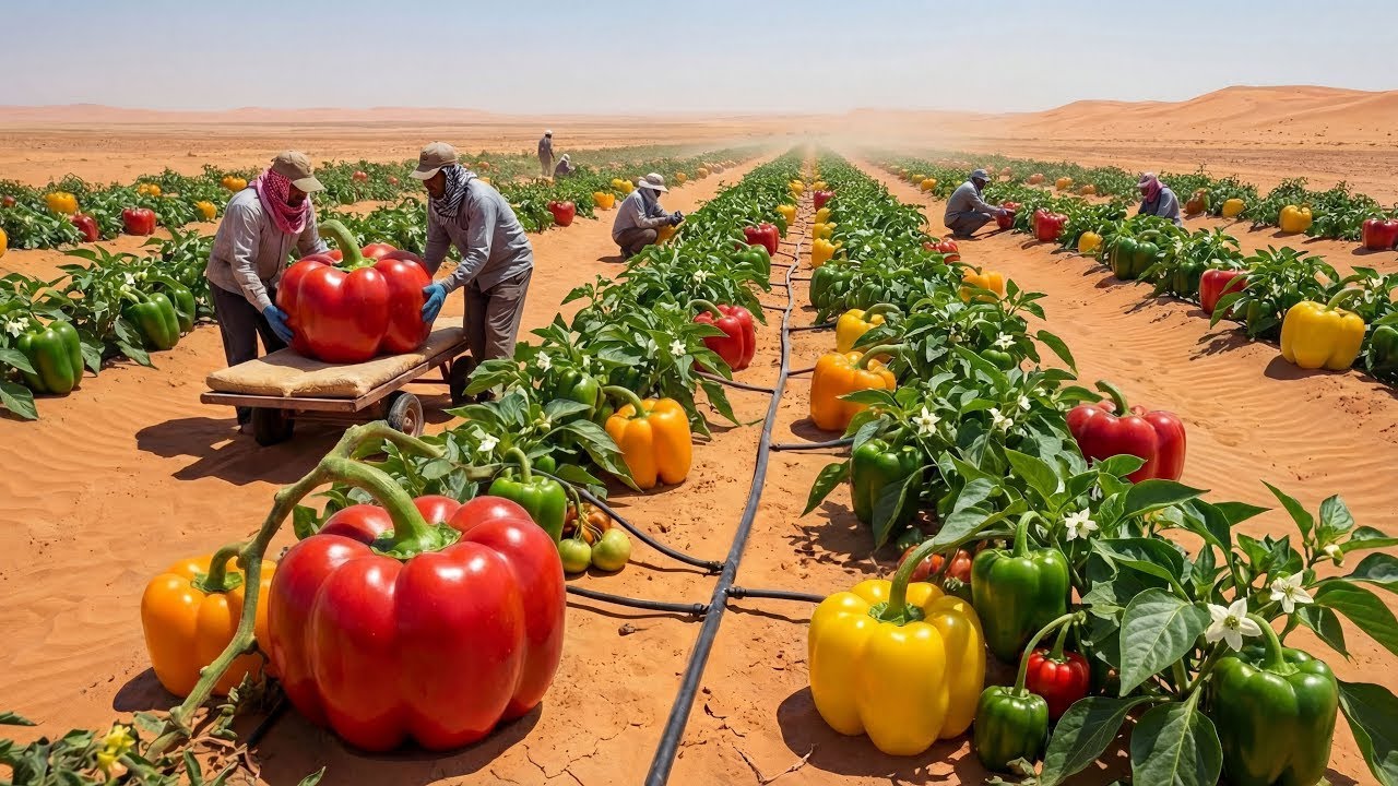 Cultivaron pimientos morrones en el desierto los resultados podrían sorprenderte