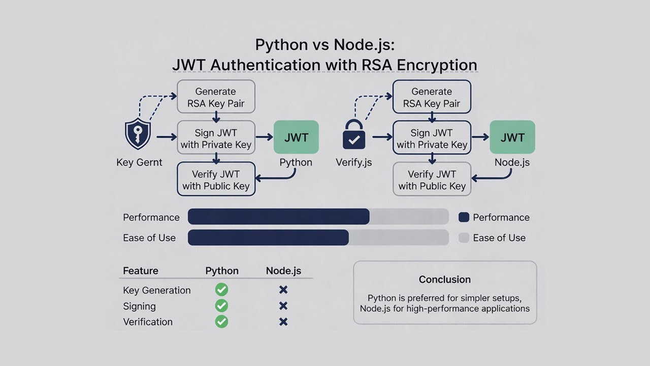 Python vs Node.js JWT Authentication 🔐 | RSA Encryption Compared