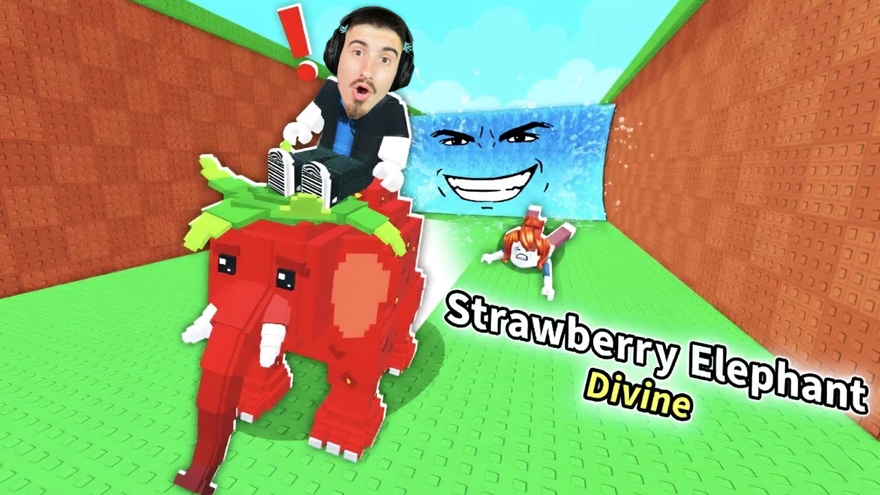 ADMIN ABUSE + ВЗЕХ STRAWBERRY ELEPHANT В ESCAPE TSUNAMI FOR BRAINROTS