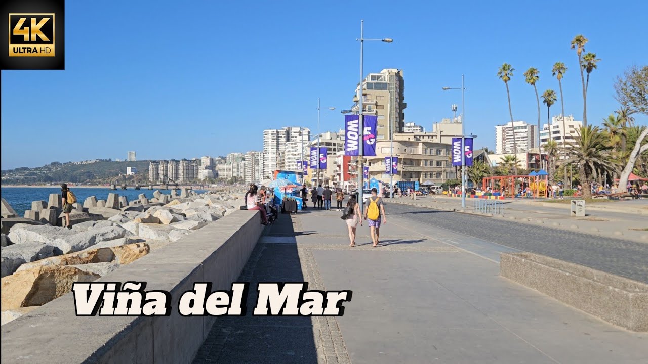 Viña del mar, Chile (4K) | Walking Tour