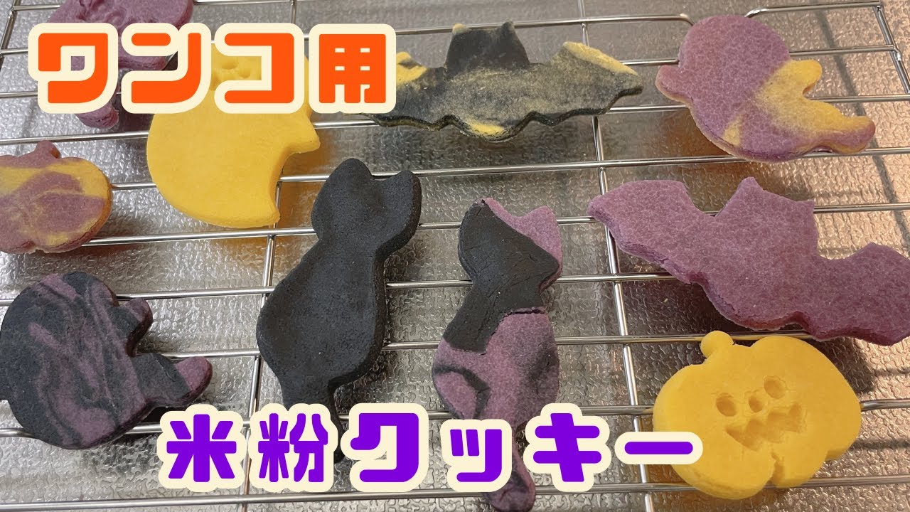 【手作り】ワンコ用３色米粉クッキー【ハロウィン】
