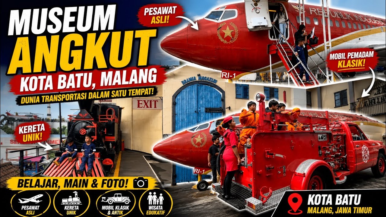 Museum Angkut Batu Full Tour! Wisata Viral & Instagramable di Malang. Banyak Kendaraan Antik 😱