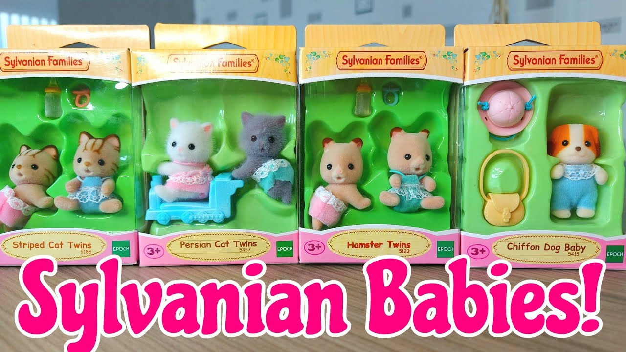 Sylvanian Families/Calico Critters Babies Unboxing - Persian Cat Twins, Striped Cat Twins & more!