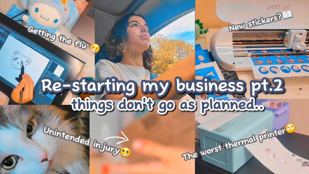 Starting My Art / Stationery Business Vlog # 2 - Accidents Happened - Starting My Sticker Business